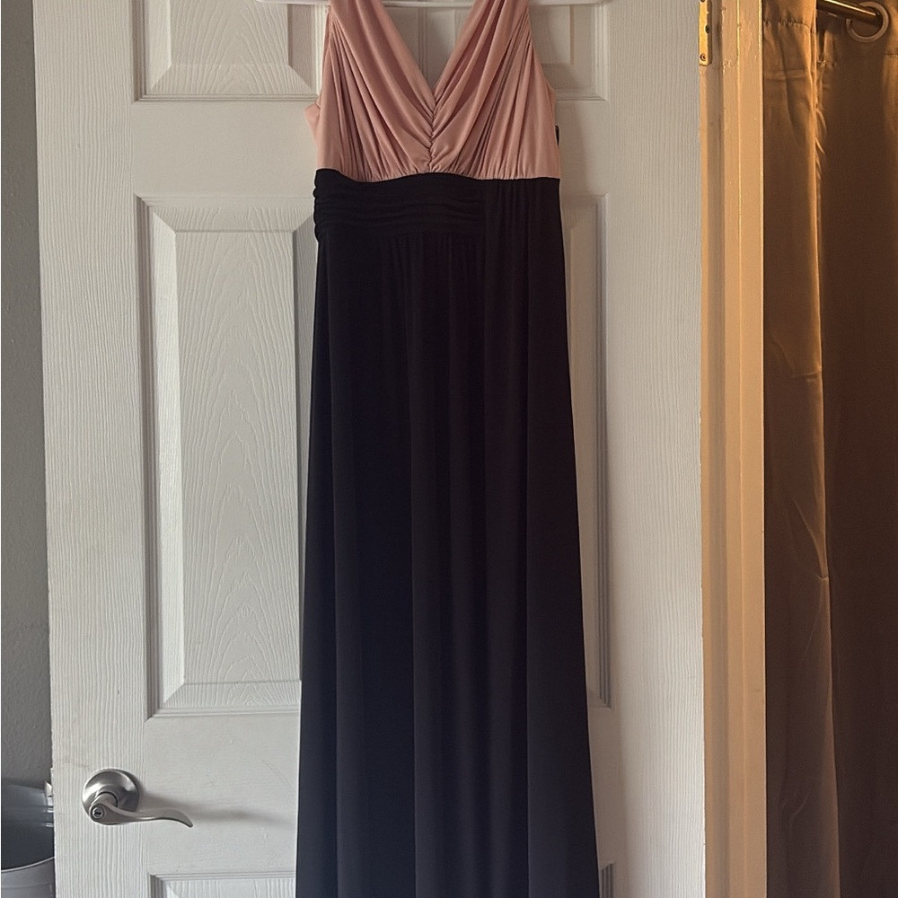 Signature by Sangria Pink and Black Dress